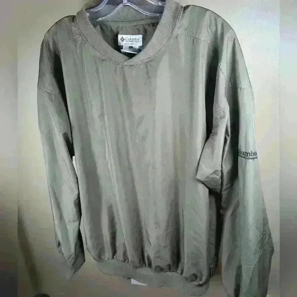 Men's Large Columbia Golf Windbreaker - Pullover Style - Zipper Pockets - Picture 5 of 9